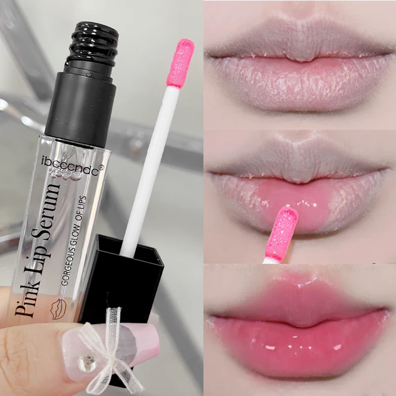 Color Changing Mirror Lip Oil Moisturizing Natural Lip Gloss Cherry Pink Temperature Change Lip Balm Nutritious Lips Care Makeup