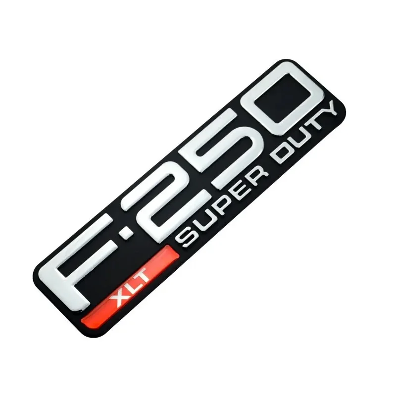 

ABS Plastic Sticker Logo Auto Emblem Vehicle Trunk Embleme Emblema For F250 XLT F250XLT Super Duty Car Badge With 2pins