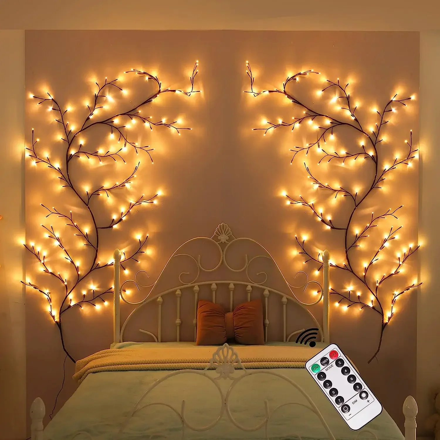 144 LEDs Lighted Vine Tree with Remote Bendable Branch Lights Indoor Willow   for Christmas Party Wall Bookshelf Home