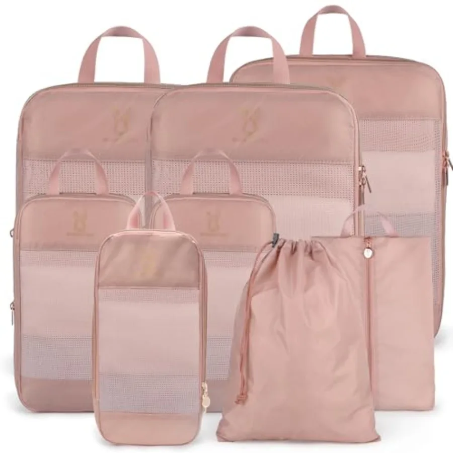 

Набор из 6 расширяемых компрессионных упаковочных кубов: легкие сжимаемые органайзеры для путешествий, для ручной клади, синие и серые