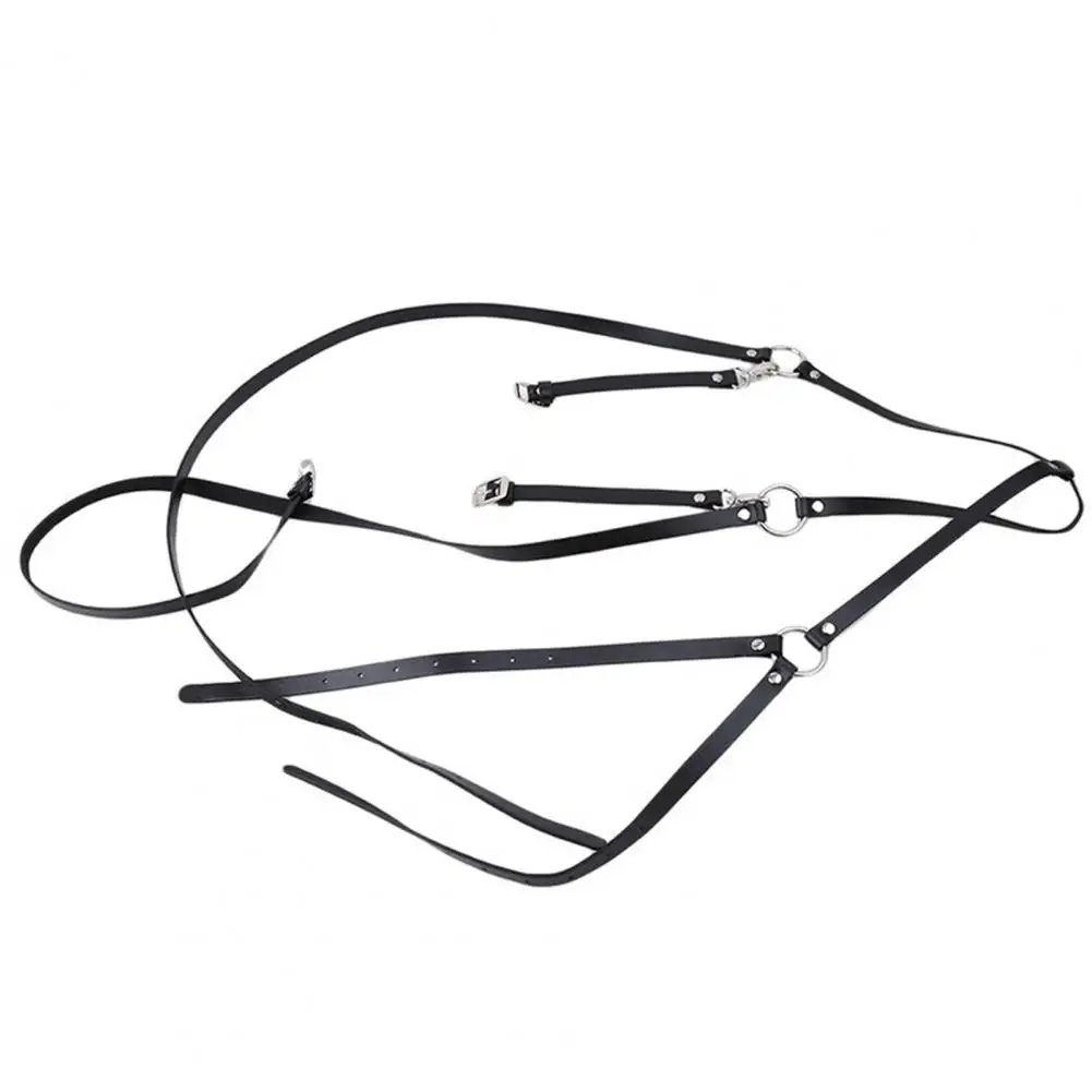 Gothic Handmade PU Leather Harness Belts Fashion Faux Leather Cage Vest Chest Sculpting Body Strap Waist Belt Cincher Harajuku