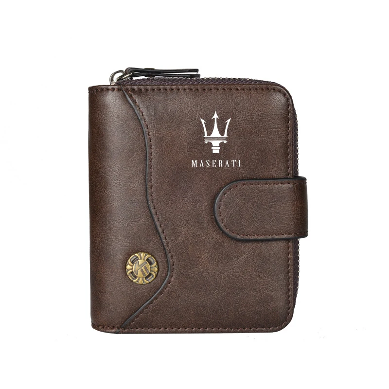 Cartera con hebilla de torre Vintage, monedero para tarjetas bancarias, accesorios para Maserati Quattroporte Spyder Levante Coupe GranTurismo