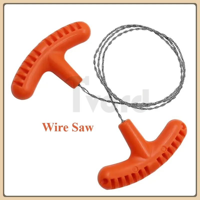 

High-quality Multi-purpose Mini Pocket Wire Saw Stainless Steel Wire Saw Orange Outdoor Camping Emergency Survival Gear Tools