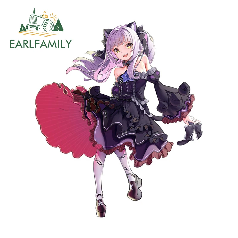 

EARLFAMILY 13cm for Murasaki Shion Car Sticker Car Door Protector Cartoon Decal Vinyl Decoration Creative Waterproof Graphics