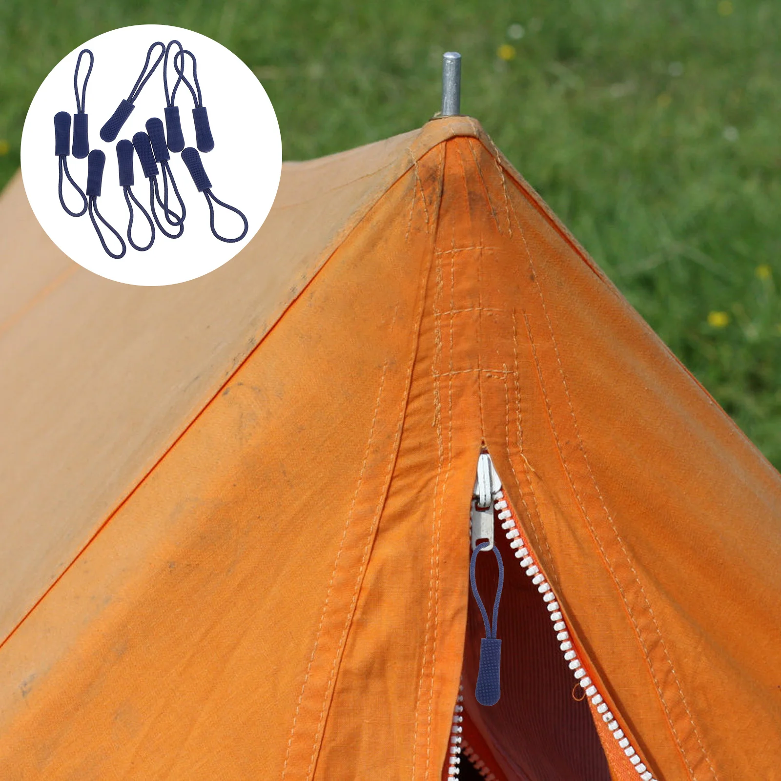 

10pcs Zipper Puller Cords 2.5cm Puller 4.5cm Rope Nylon Replacement for Garment Sportswear Kids Sewing Outdoor Bags Zip