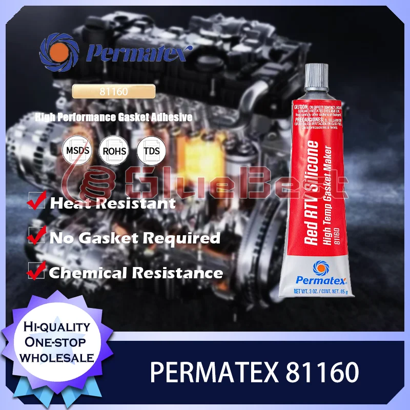 Permatex 81160 High-Temperature Oxidation-Resistant Gasket Maker Red Curing Agent for Automotive Applications Original Product