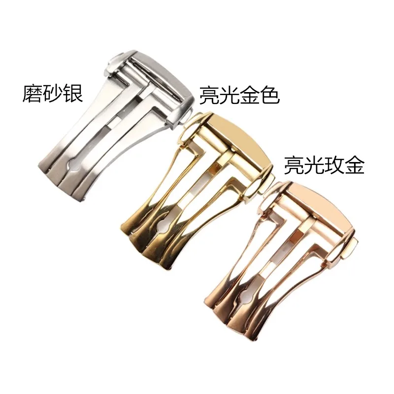 16 мм, 18 мм, 20 мм, серебряная пряжка из нержавеющей стали для часов Omega, складная застежка, кожаный или резиновый ремешок для часов
