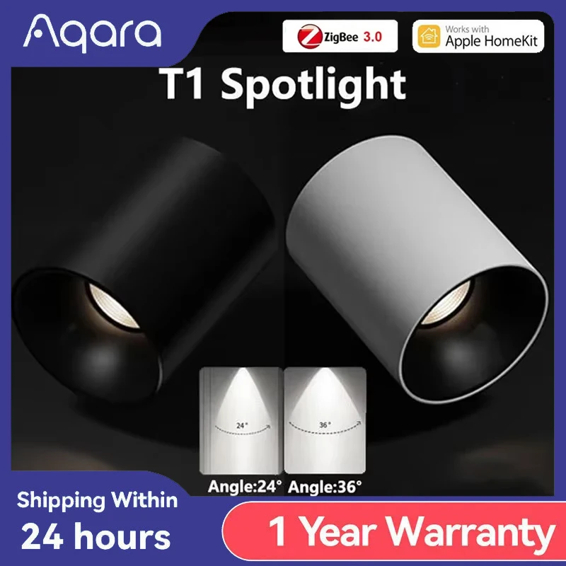 

Aqara Smart Downlight T1 Zigbee Dimming Round Light 10W Beam Angle 24°36° Adaptive Lighting Anti-glare For Aqara Homekit App