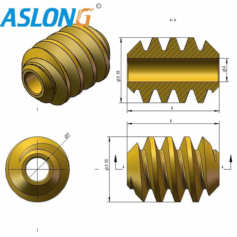 Worm gear Kit for worm gear motor part PHCU iron material Micro reduction motor part