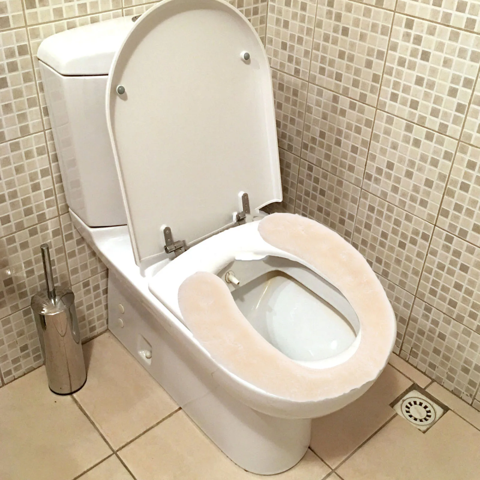 أطفال المرحاض التدريب سلم البوليستر مستقرة مريحة غطاء مقعد المرحاض وسادة مريحة البراز مقعد المرحاض أكثر دفئا #2