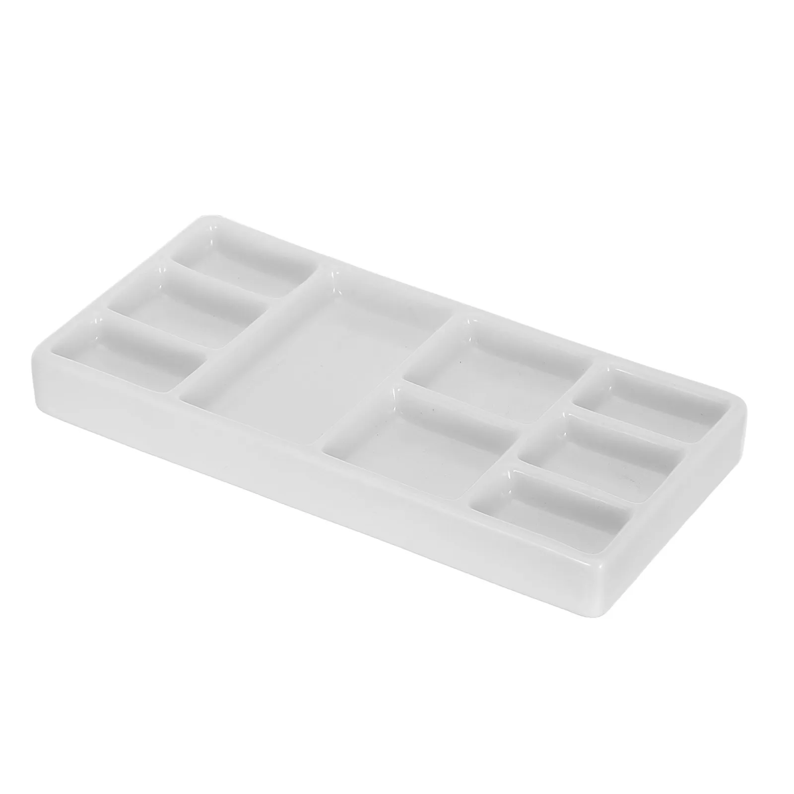 

Керамический палитра-поднос для красок, белый, прямоугольный, легко моющийся, для смешивания цветов, подходит для масляных, акварельных и пигментных красок