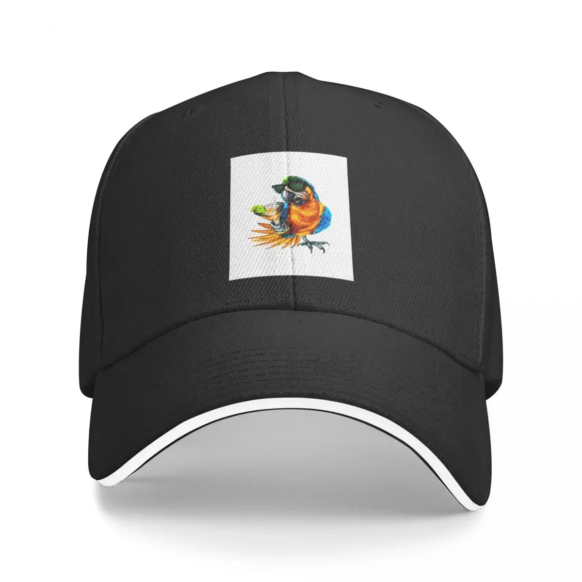 Parrot Heads in Paradise Graphic Baseball Cap black Dropshipping Kids Hat Boy Child Women's