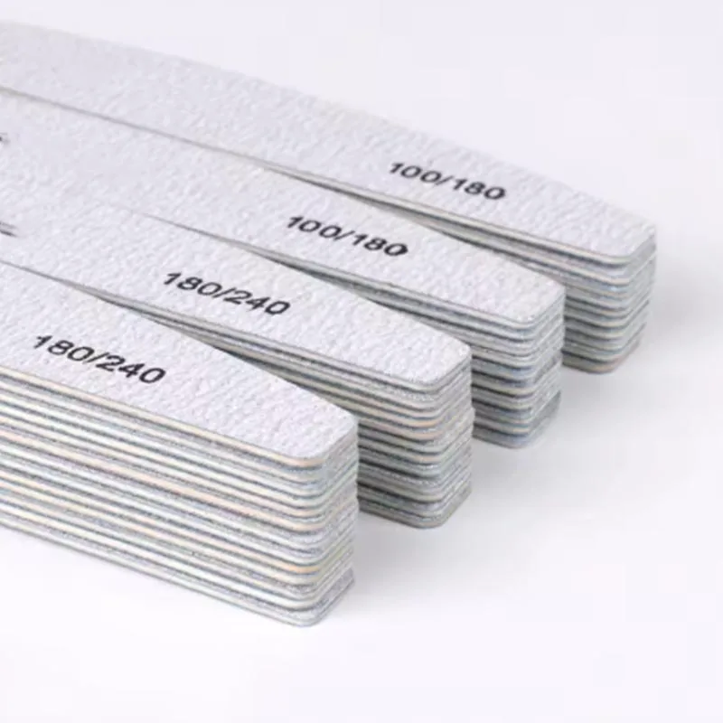 10pcs/Lot Professional Wooden Nail Files 180/240 Buffer 100/180 Grey Boat Wood Sandpaper Block Gel Polisher Sanding Nail Files image 4