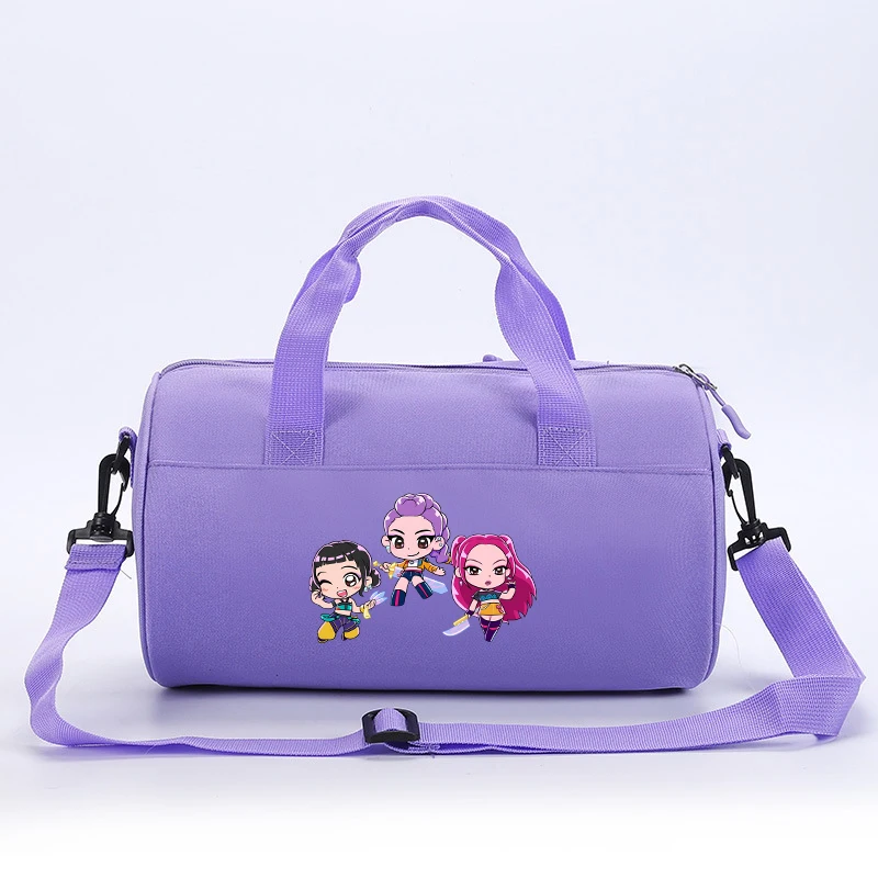 デーモンハンターガール キャリー トラベル トートバッグ ケース キュート アニメプリント Y2K カワイイ 女性 ジム ダンス 大容量 スポーツ ショルダー ハンドバッグ