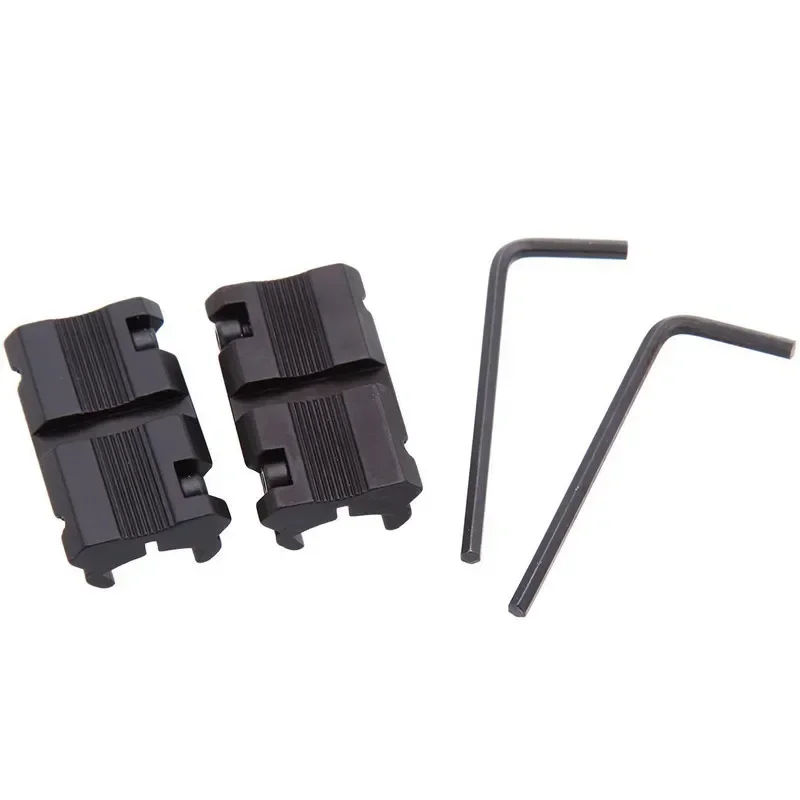 2Pcs Scope Adapter Mount Base 11mm Dovetail to 20mm Weaver Picatinny Rail Mount Converter 9.5mm -10mm Dovetail