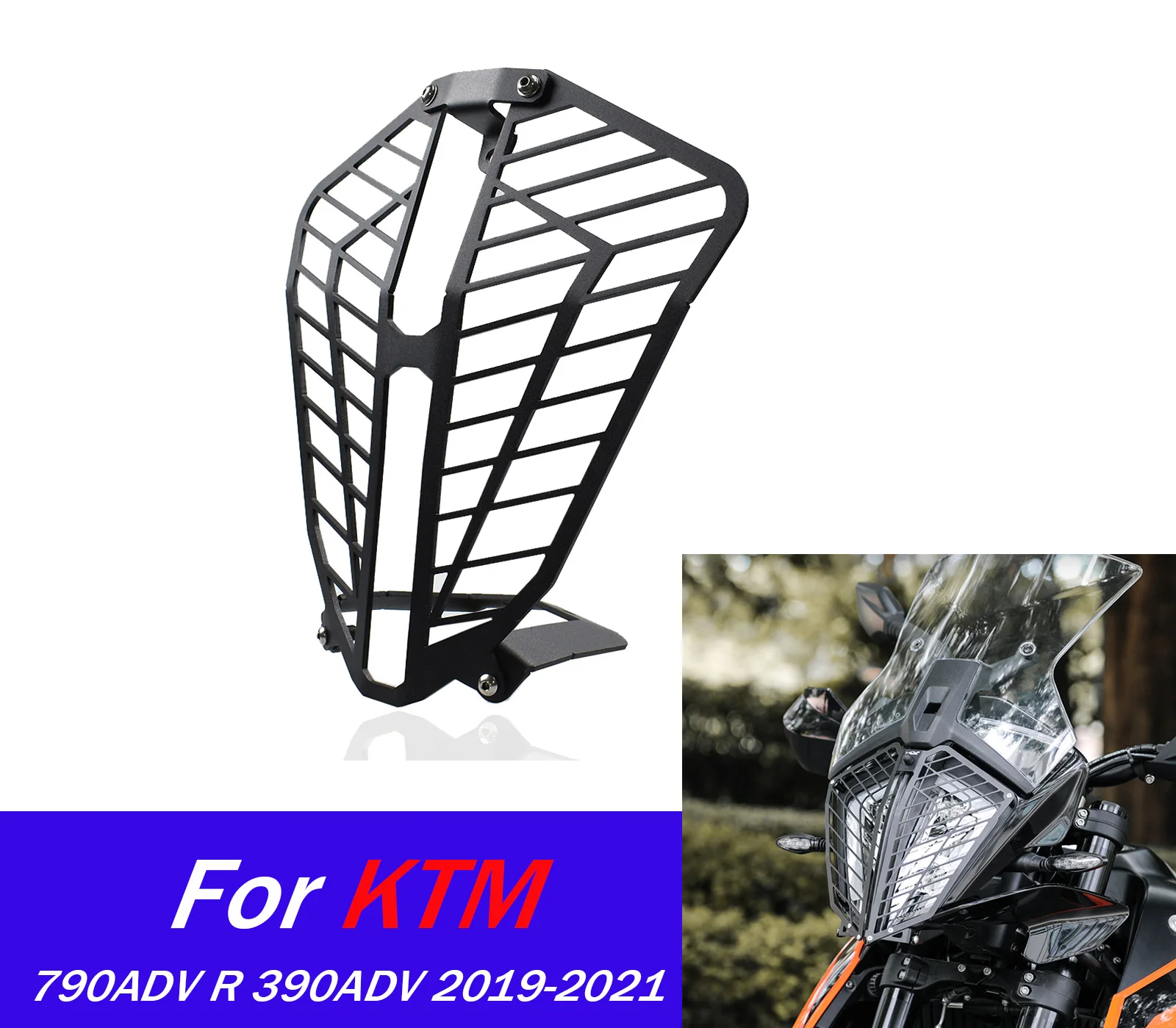 

Motorcycle Headlight Protector Grille Guard Cover For KTM 390 790 Adventure ADV 2019-2023 390Adv 790Adv 890Adv Accessories