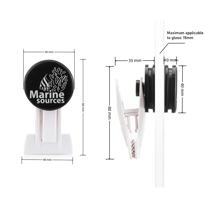 Marine Sources Strong Magnetic Algae Feeding Clamp Clip for Aquarium Fish Tank Seaweed Supplies Vegetable Clip