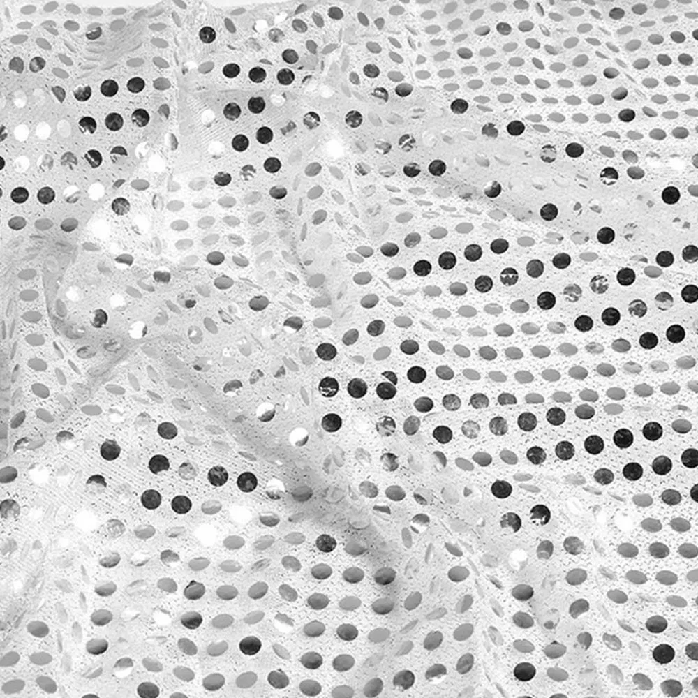 Fashion Shiny Sequins Sequin Fabric 100cm*110cm DIY Glitter Cloth Mesh Fabric Wedding Decor