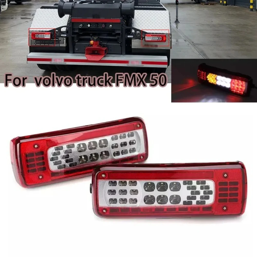 

1Pc Left /Right 24V LED Truck Tail Light Assembly For Volvo Truck FMX 500 For Renault Tail Lamp 82483074 82483073 21735299 Emark