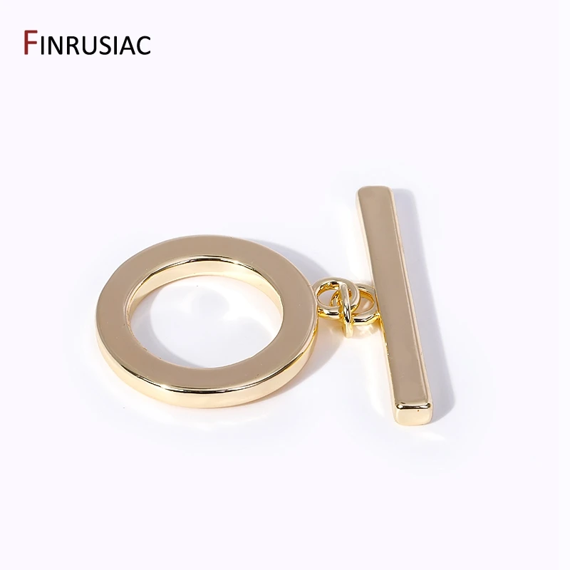 14K Gold Plated  Brass OT Clasps For DIY Jewelry Making, Big Size Toggle Clasps For Necklace Making Supplies Jewelry Findings