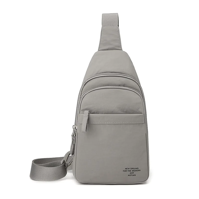 Men's Minimalist Chest Bag Fashionable Oxford Cloth Sports Cycling Lightweight Shoulder Bag Trendy Casual Commute Crossbody Bag