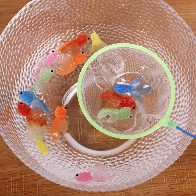 ゴム製金魚のおもちゃセット-30-個パック-子供用-バスプール-楽しい釣り網付き-早期学習-カラフルな水生遊び-15ub