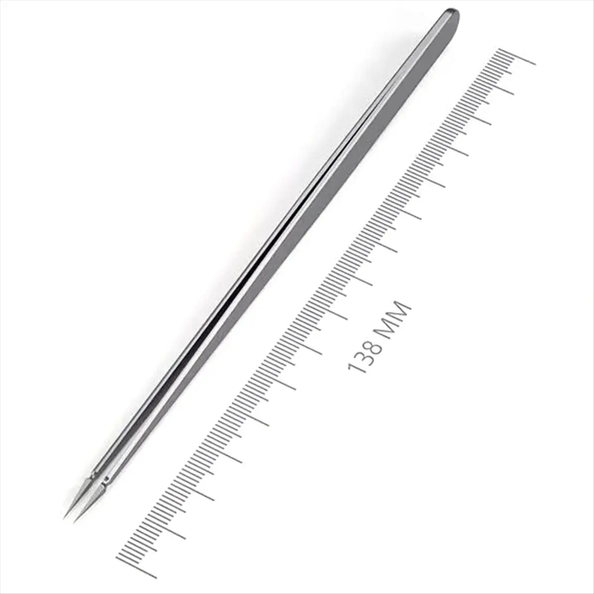 【2259 Popular】KA-11 High Hardness Stainless Steel Micrometer Tip Tweezers Non-Magnetic Precise Fly Wire Phone Electronic Repair