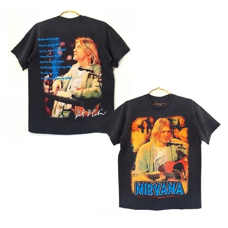 2026 NIRVANA - Rock Cat Muster Amerikanische Baumwolle Locker Sitzendes Kurzarm-T-Shirt mit Aufdruck für Herren – Detail 4