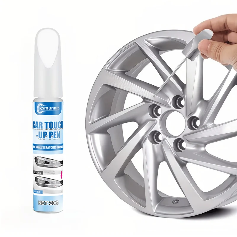 New Universal alloy wheel repair kit - Car rim scratch and curb damage repair paint set for silver wheels, including pen, filler