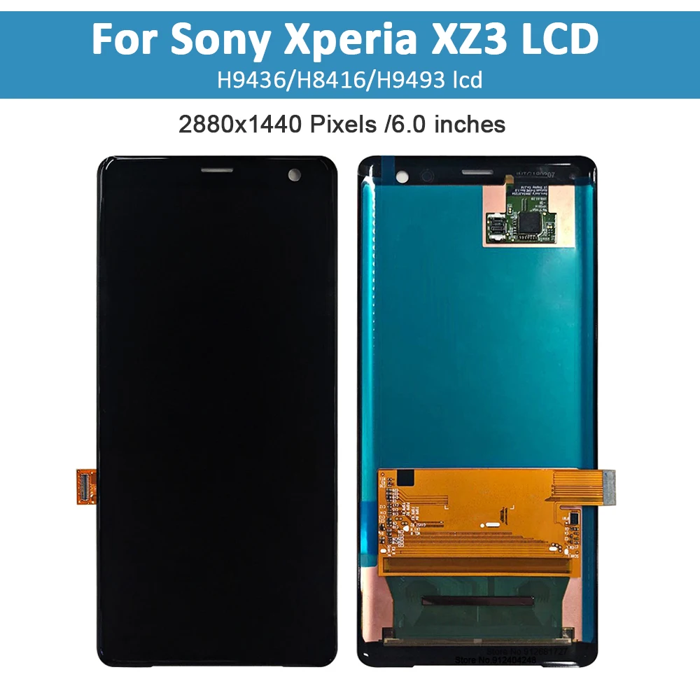 6.0\'\'Original Amoled For SONY Xperia XZ3 LCD Display Touch Screen Digitizer H9436 H8416 H9493 With Frame LCD For Sony XZ3 lcd