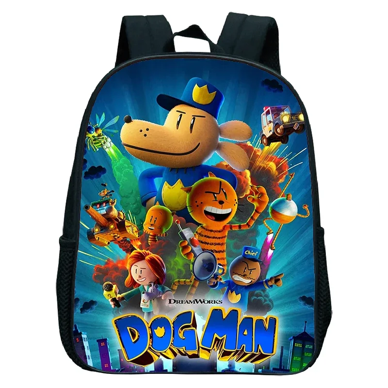 

12inch DOGMAN Print Kindergarten School Bags Lightweight Children Backpack Girls Boys Orthopedic Kids Book Bags School Mochila
