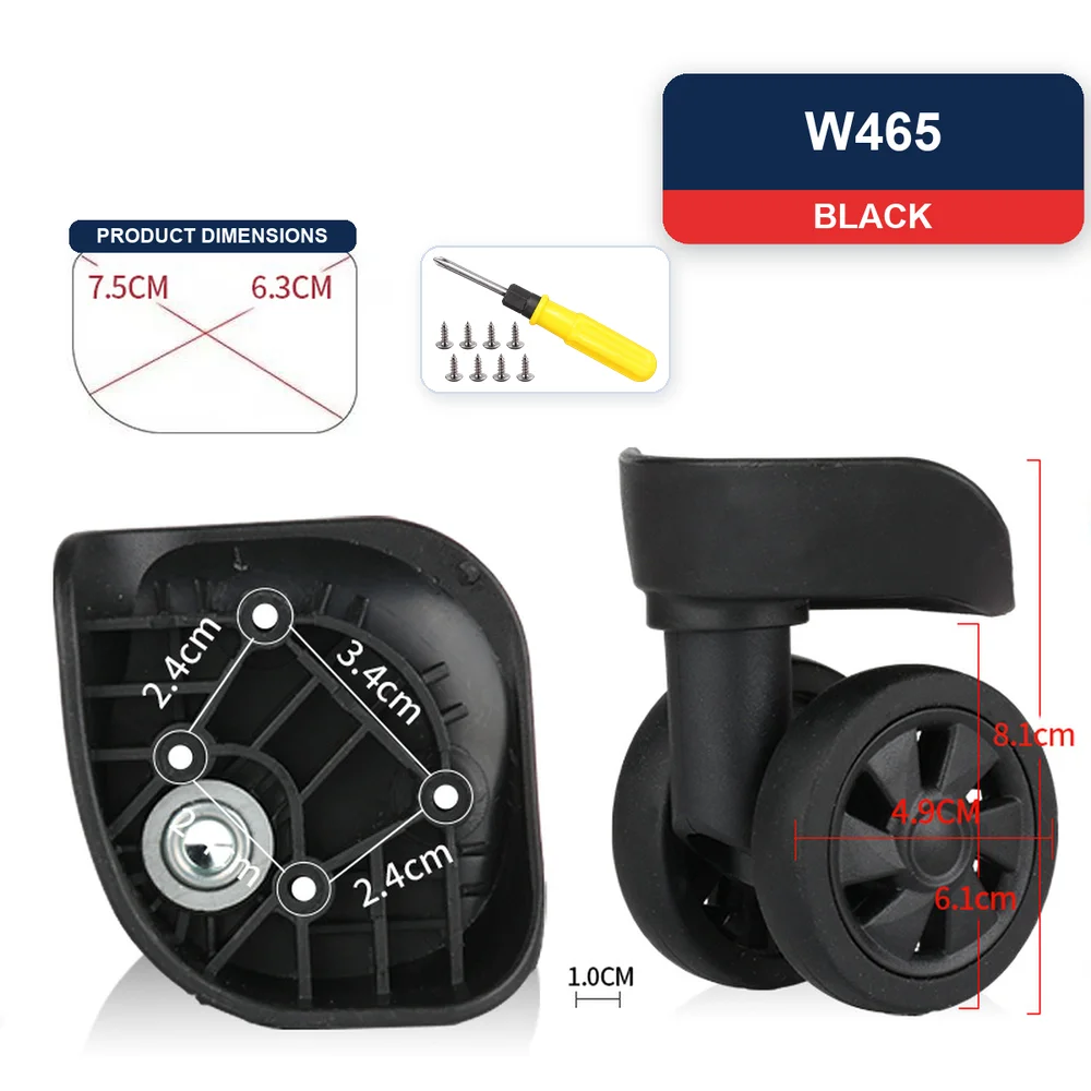 Replacement Luggage Wheel For Diplomat TC-1523T For Diplomat TC-1583 For Diplomat TC-1212 Caster Repair Part