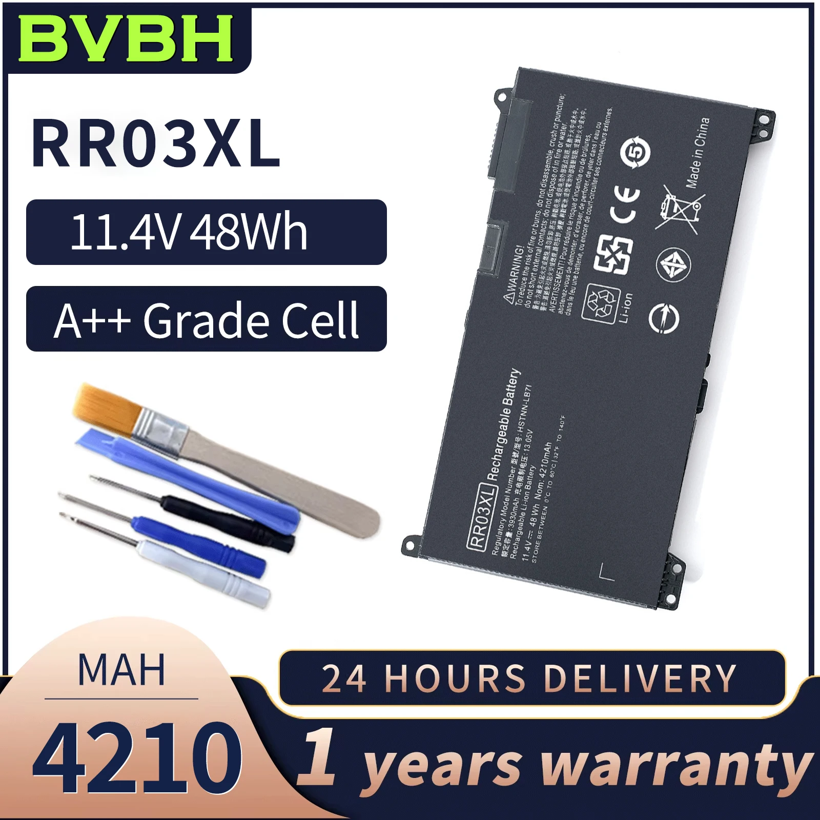 

BVBH RR03XL 430|440|450 for HP ProBook 455|470|G4|G5 HSTNN-PB6W series 851610-850|851477-832 Laptop Battery