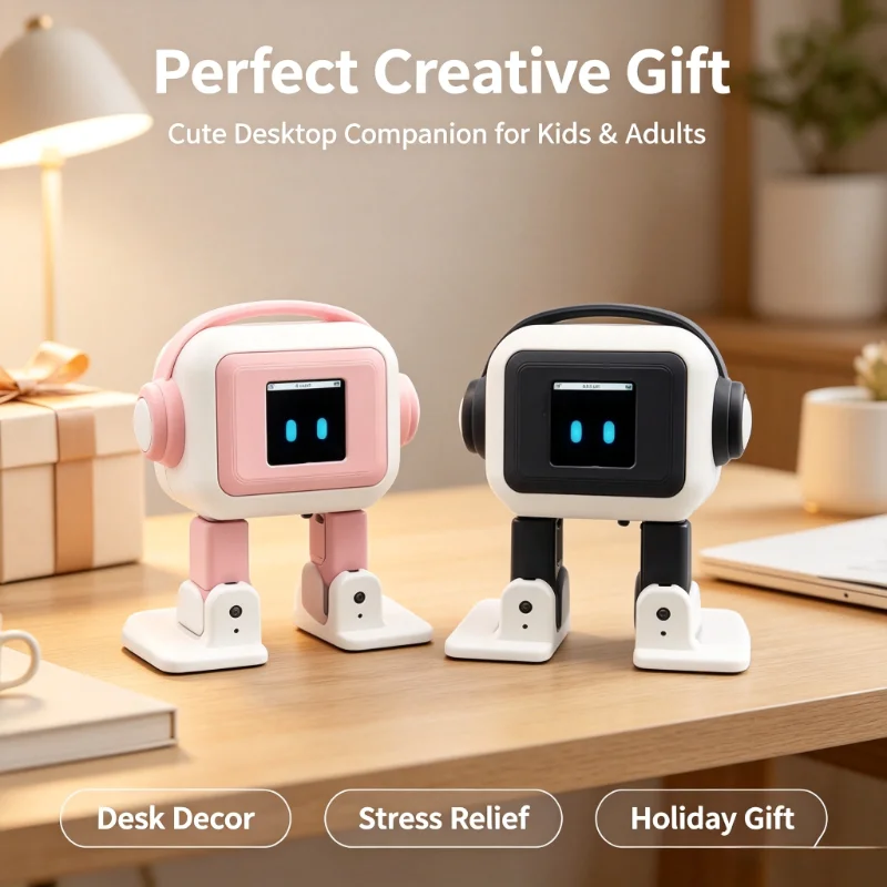 New AI EMO Desktop Robot Smart Interactive Chat Voice Control Dancing Music Player Electronic Pet Gift