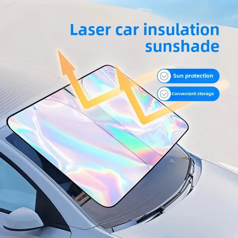 Foldable Windshield Sun Shade Car Interior Sun Visor Summer UV-Reflective Cooling Sun Protection Cover