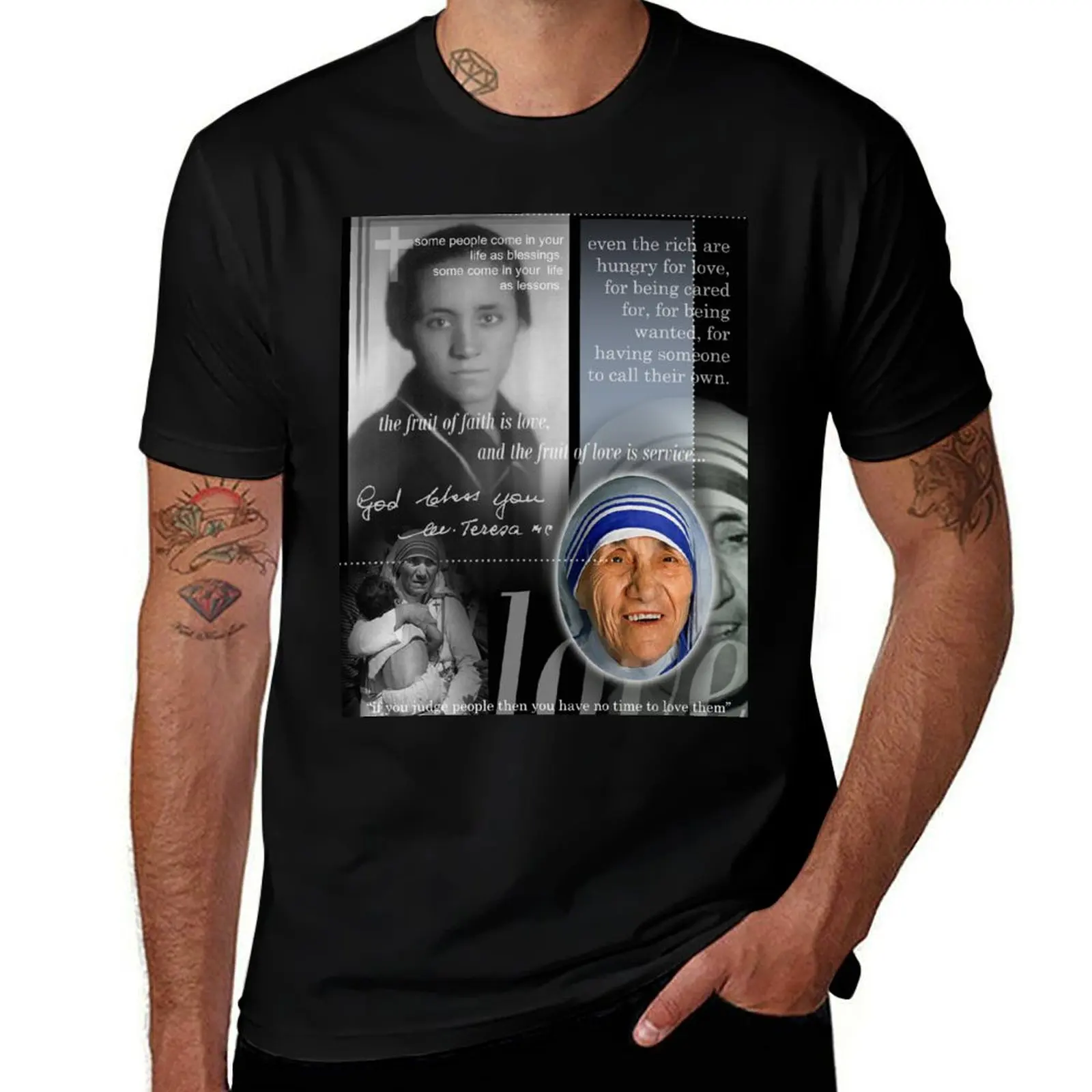 mother teresa T-Shirt Work Wear Lightweight Tee T-Shirt