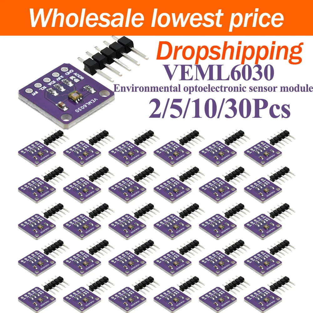 2/5/10/30Pcs VEML6030 Ambient Light Sensor Module High Precision Electronic Sensor For Brightness Illumination Detection