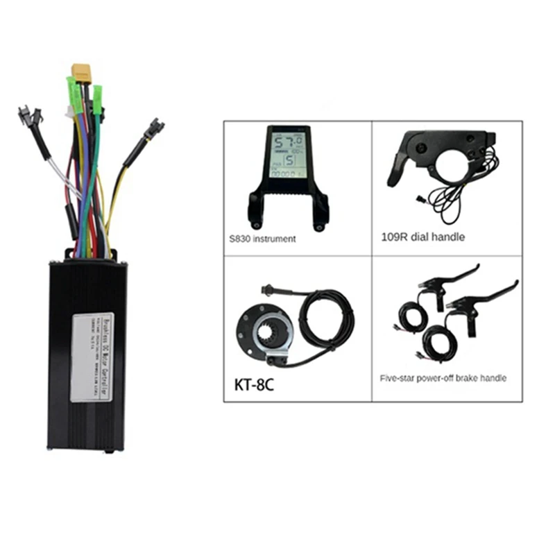 26A 3-Mode Controller Kit 36V 48V 1000W For Electric Bike Motor Conversion Kit With S830 Display Thumb Throttle Parts