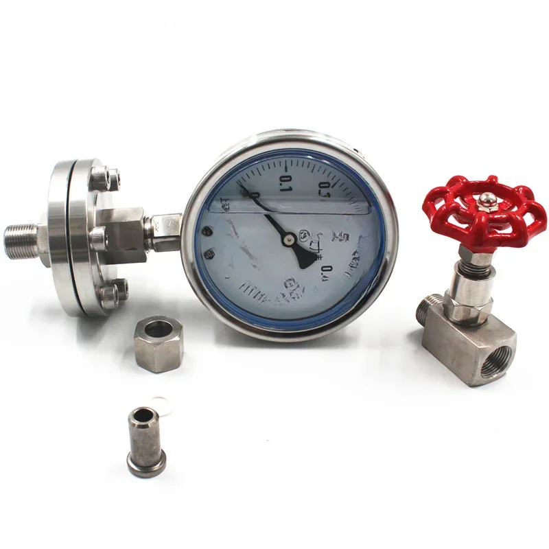 

For Stainless Steel Shock-Resistant Diaphragm Pressure Gauge YN-100/Ml Threaded Connection Hydraulic Shock-Resistant