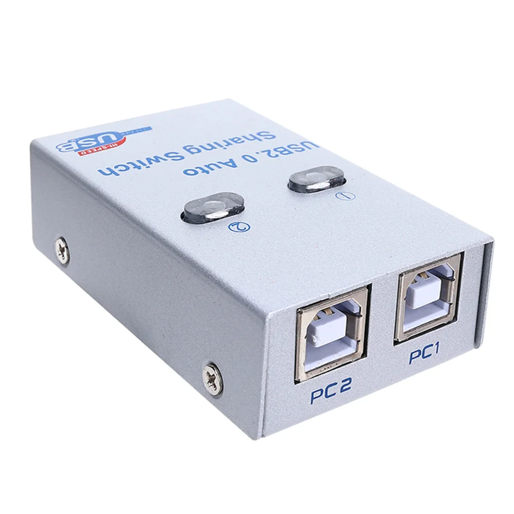 USB 2.0 splitter auto Sharing Switch For 2 PC Computer Printers 2 Port Hub switcher 2 hosts share one printer USB sharer