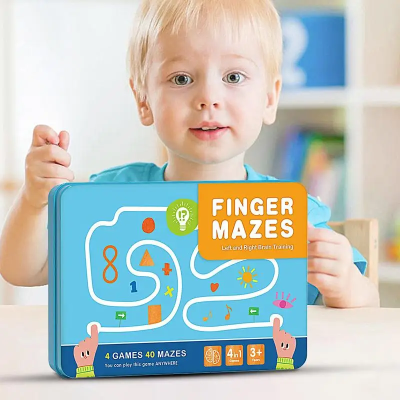 Finger Maze Board Brain Training Memory Card Game Fine Motor Exercise Children's Focus & Thinking Development STEM Preschool