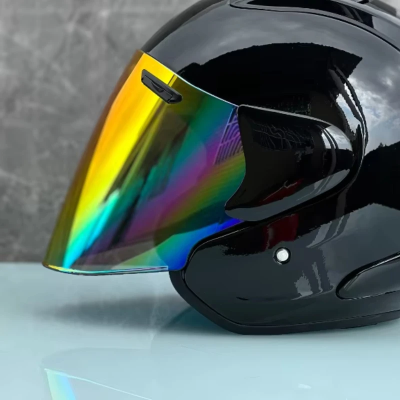 Ram5 Helderzwarte Halve Helm Heren en Dames Motor Off-Road Zomerhelm Downhill Racing Mountain Cross Casco Capacete