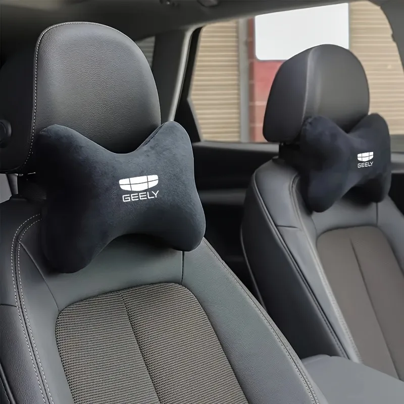 

Geely car seat soft plush headrest, head and neck support breathable and comfortable relaxation, office seat support