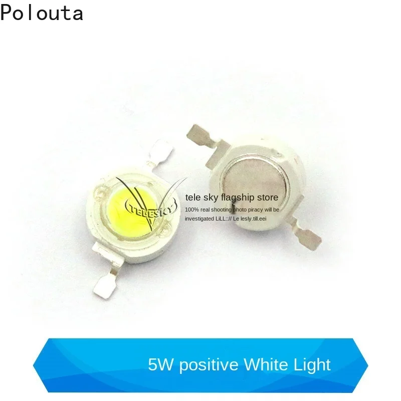 10 Pcs/Set High-brightness High-power 5W Small Light-emitting Diode LED Lamp Beads Are White Warm Lighting Red Yellow Green Blue