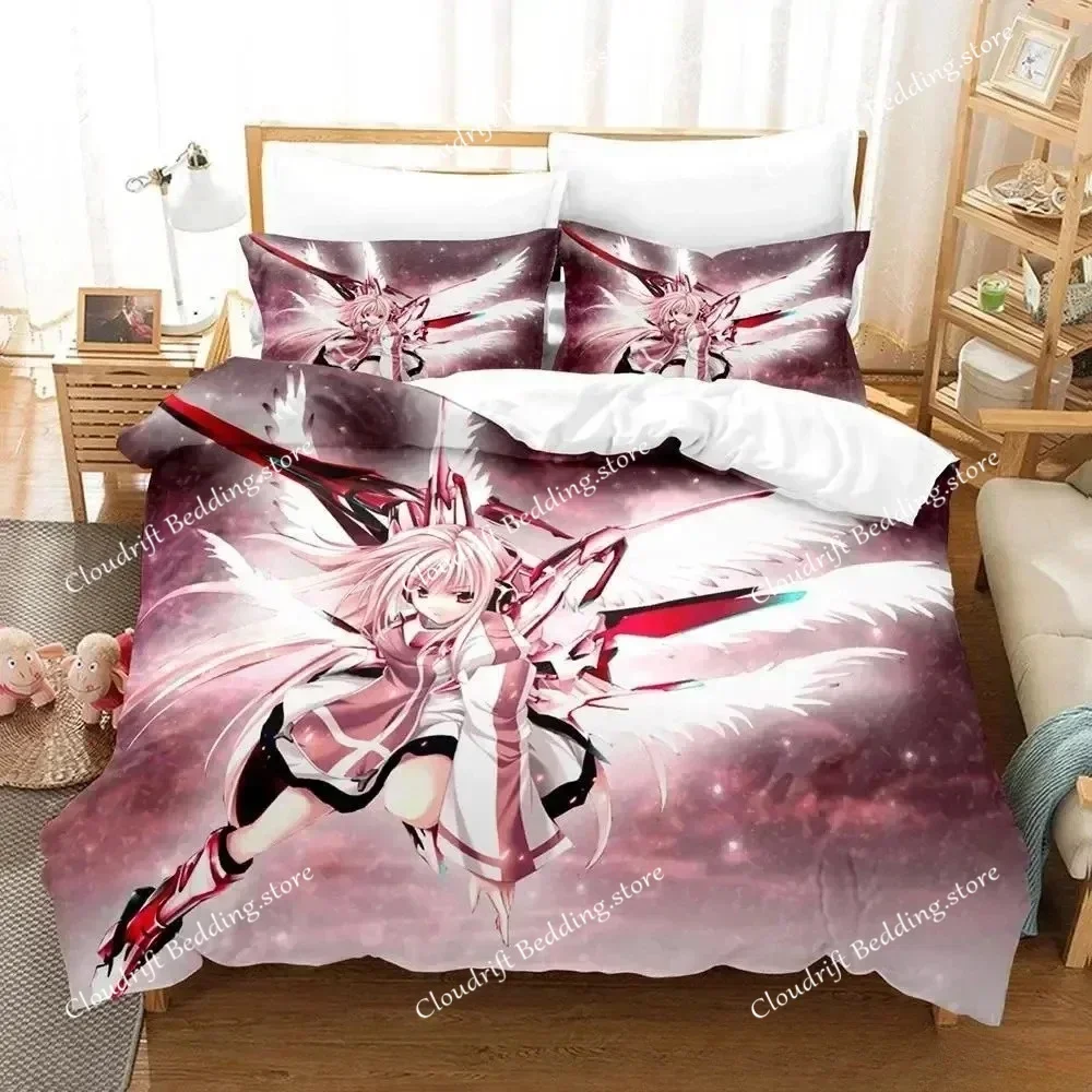 Home Living Luxury Angel Girl Bedding Set Single Twin Full Queen King Size Bed Set Adult Kid Bedroom Duvet cover Sets Anime Bed0