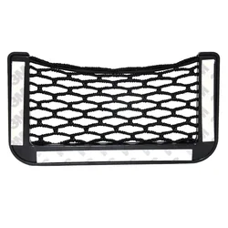 1pcs/2pcs Car Organizer Storage Bag Auto Paste Net Pocket Phone Holder Car Accessories 20*8CM 8*15CM Universal