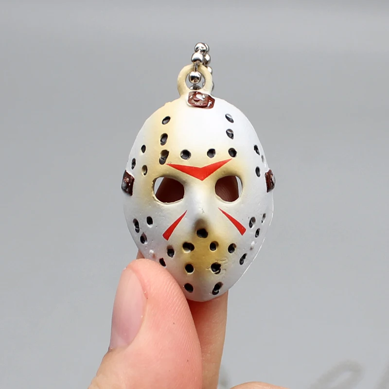 4CM 10pcs/set Jason Horror Masks Mini PVC Action Figures Gashapon Black Friday Bead Chain Pendant Christmas Birthday Gifts Toys