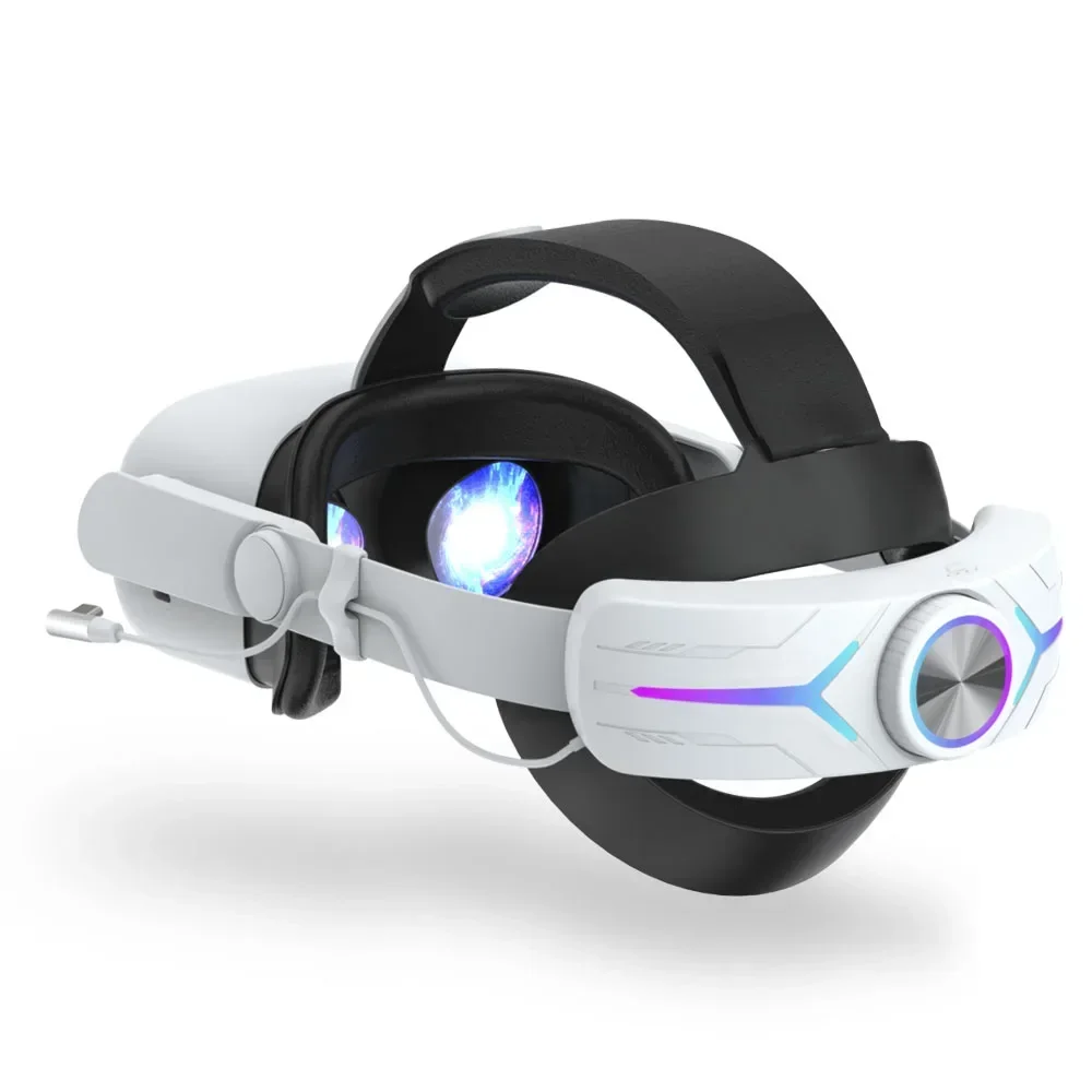 

New Adjustable Head Strap With 8000 mAh Battery RGB Light Elite Strap Vr Headsets For Meta/Oculus Quest 2 VR Accessories