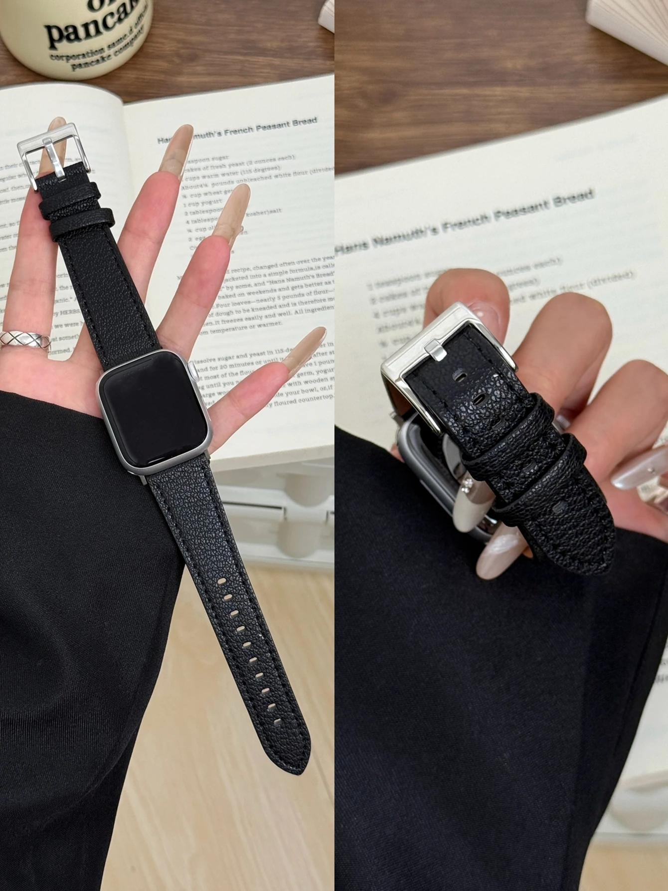 

Leather loop Correa For Apple Watch band Series Ultra 11/10/9/8/7/6/5/4/3/2/1 SE 38mm 40mm 41mm 42mm 44mm 45mm 46mm 49mm Strap