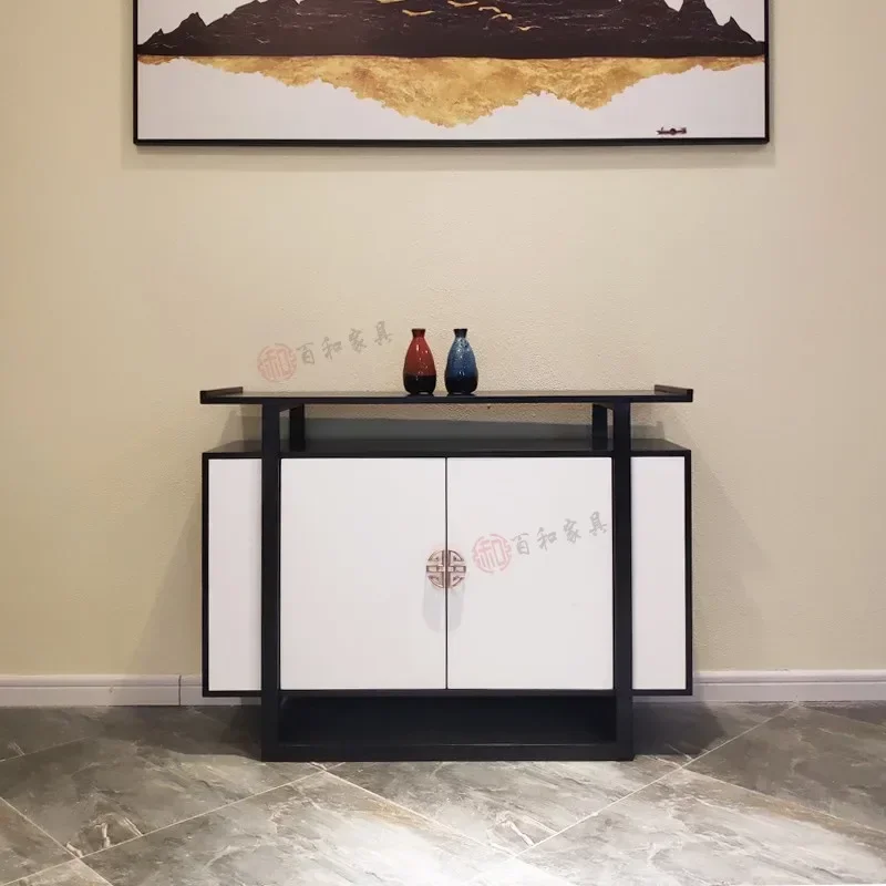 

New Chinese Style Hallway Retro Minimalist Chinese Style Storage Meal Side Curio Cabinet
